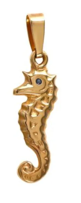 03032 - 1" SEAHORSE WITH SAPPHIRE EYE