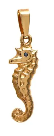 03032 - 1" SEAHORSE WITH SAPPHIRE EYE