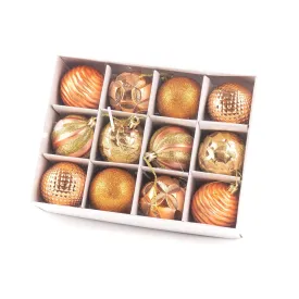 12pcs 6cm Marigold Shatterproof Ornament Set 06012001