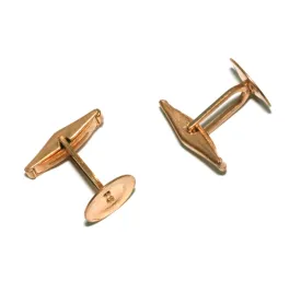 13mm Cuff link Base Finding, action with 13 mm flat pad, gold, pack of 6
