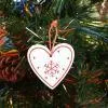 20pcs 5cm Wood Christmas Hanging Ornaments Pendant DIY Xmas Tree Decor (H)