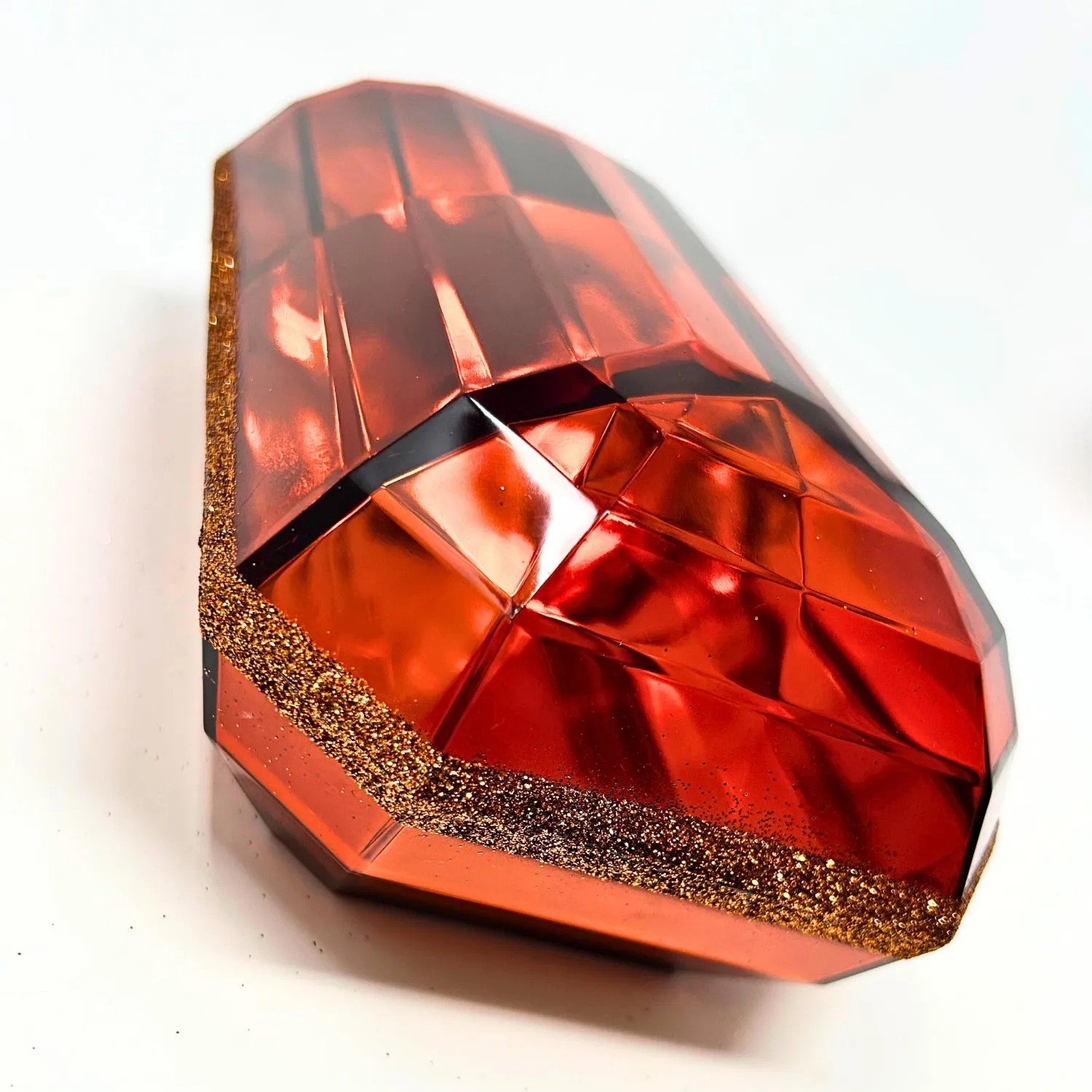 Emerald-Cut Acrylic Gem Ornament, 8-Inch - Copper Color | ACK