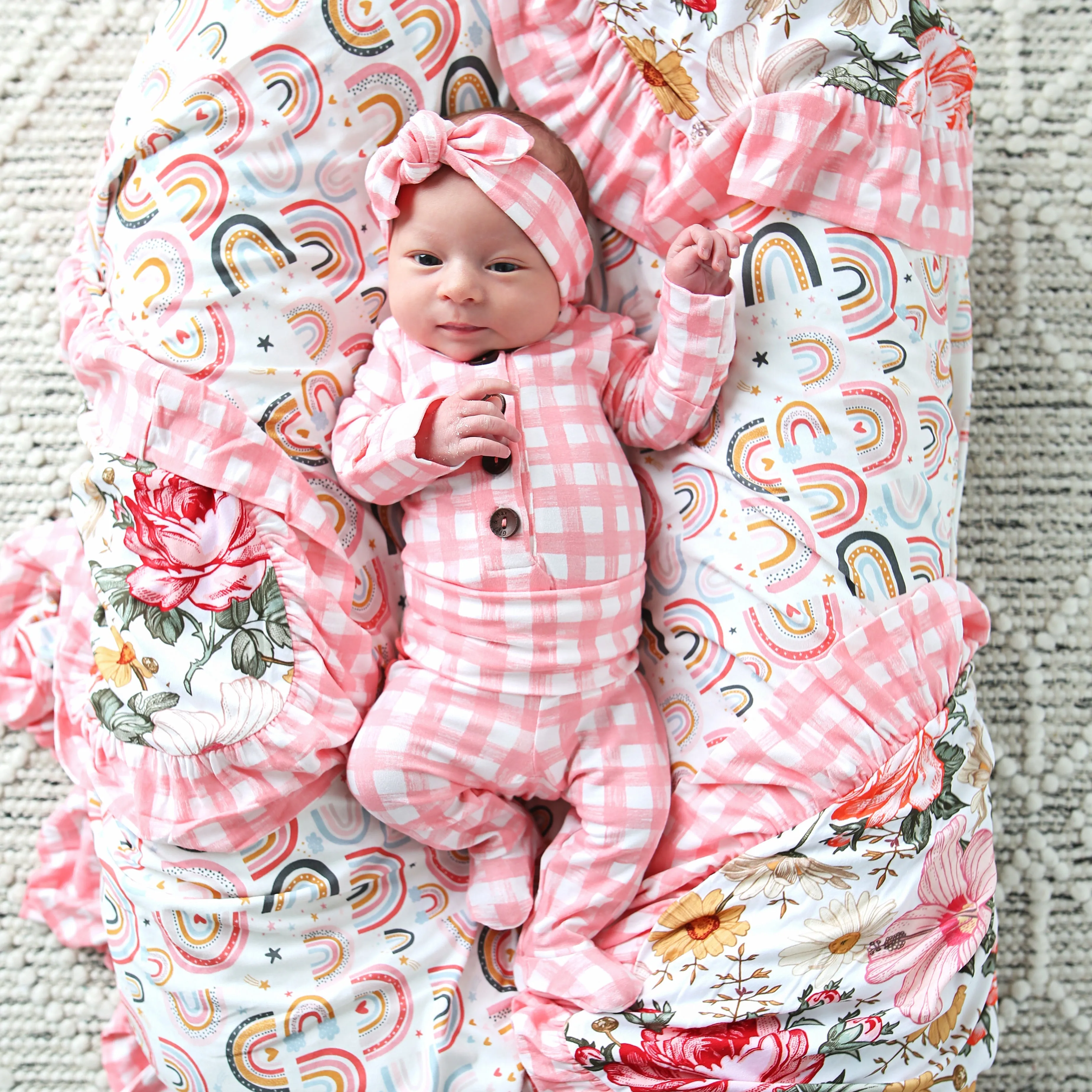 Addison Pink Topknot Headband