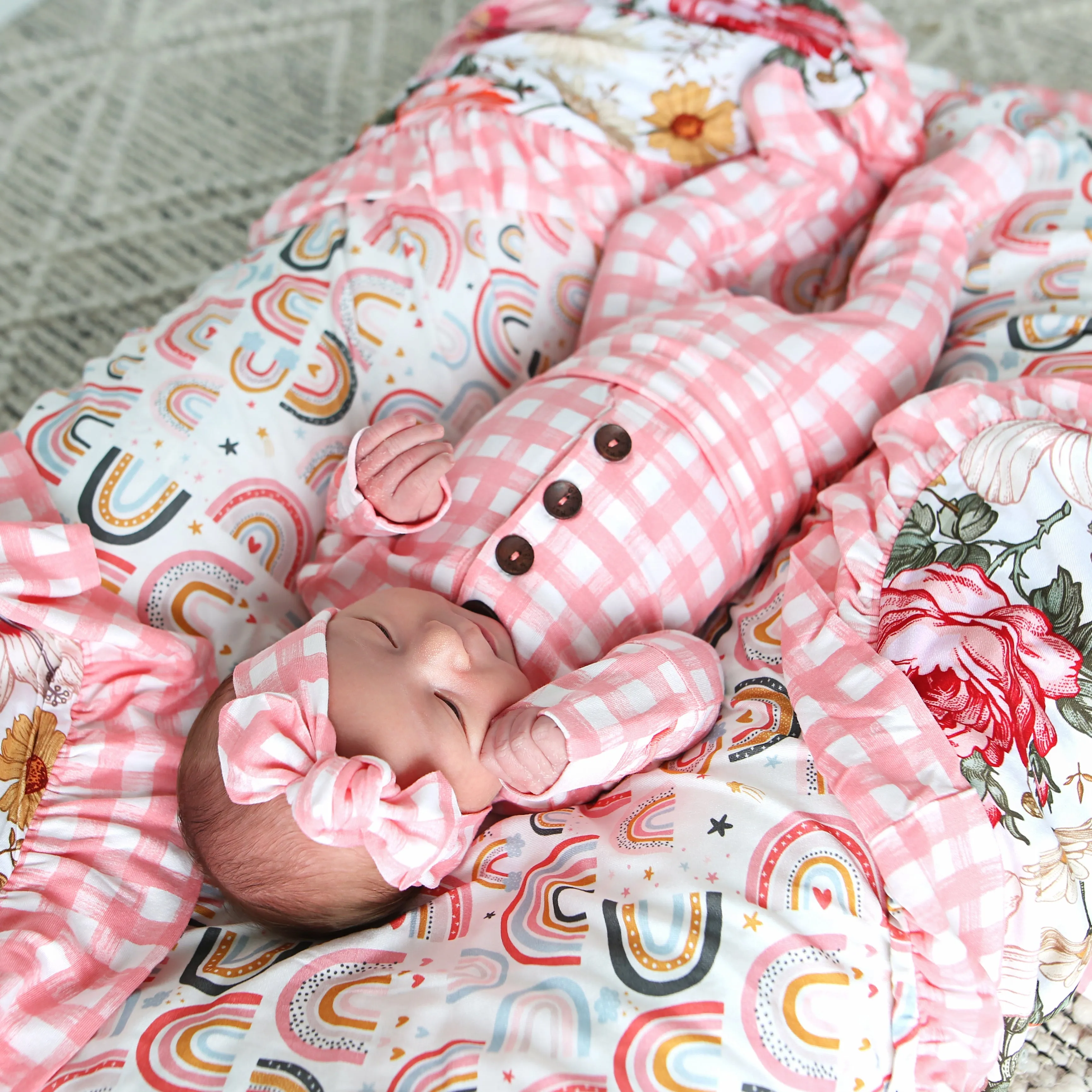 Addison Pink Topknot Headband