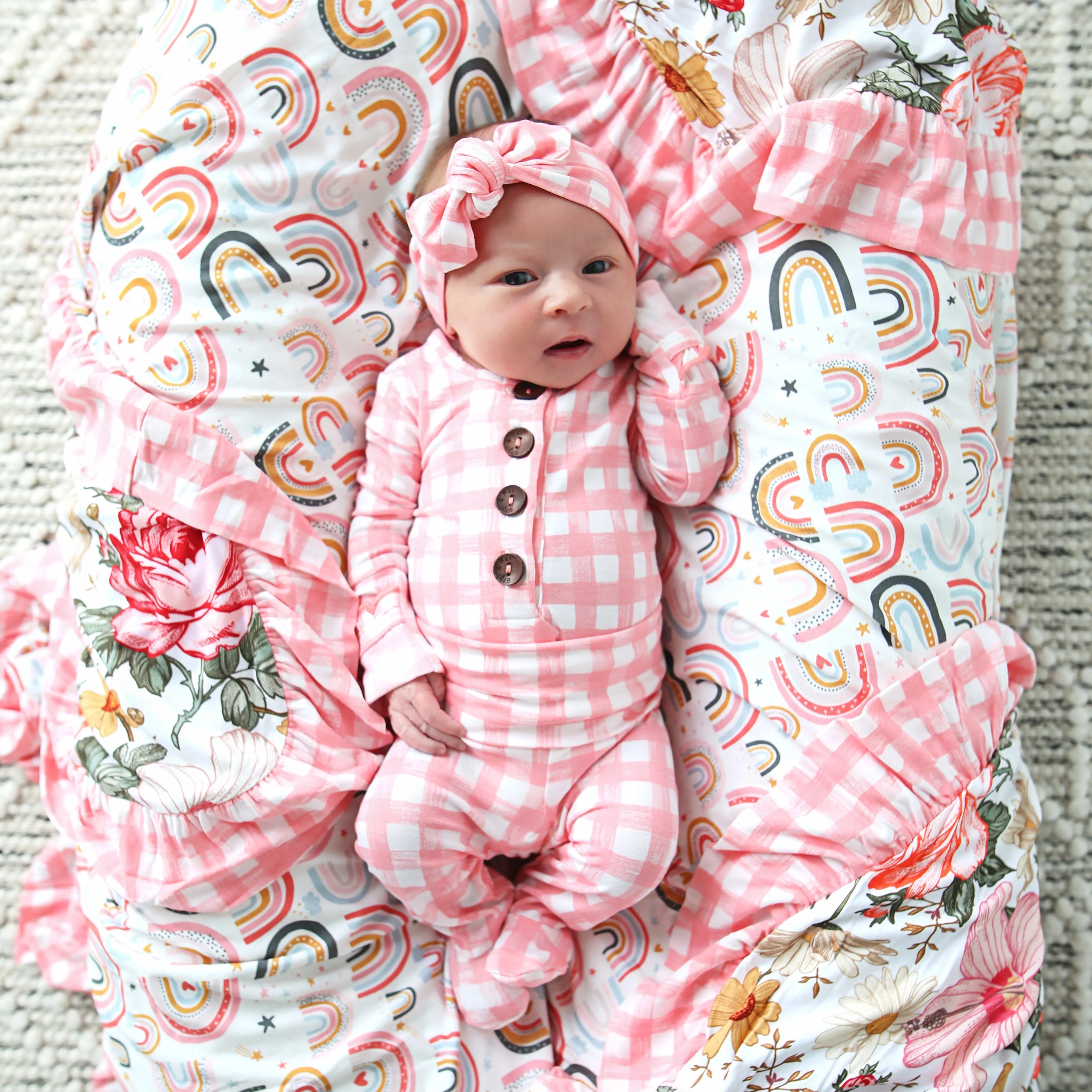 Addison Pink Topknot Headband