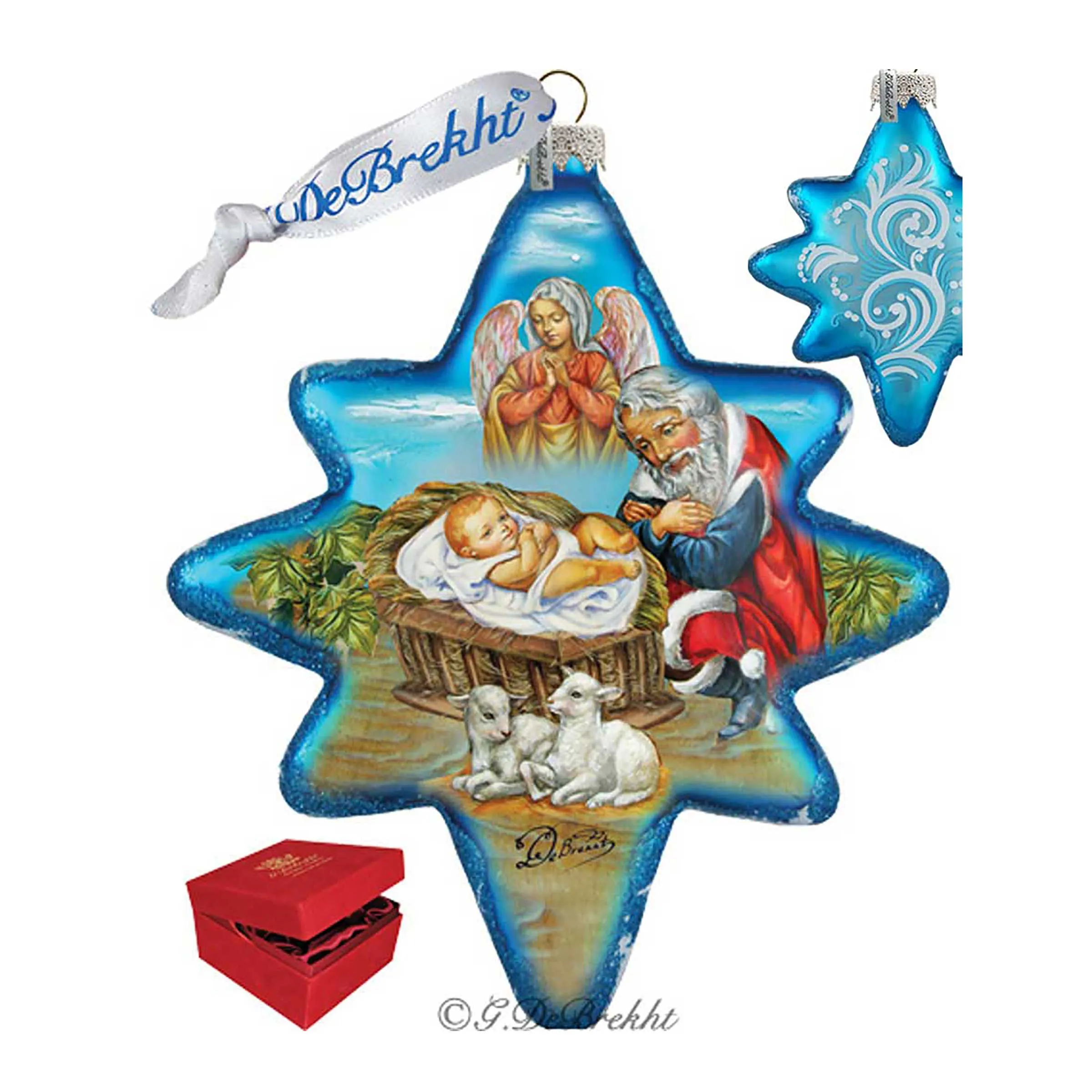 Adoration North Star Glass Ornament by G. DeBrekht - Christmas Décor - 755-032