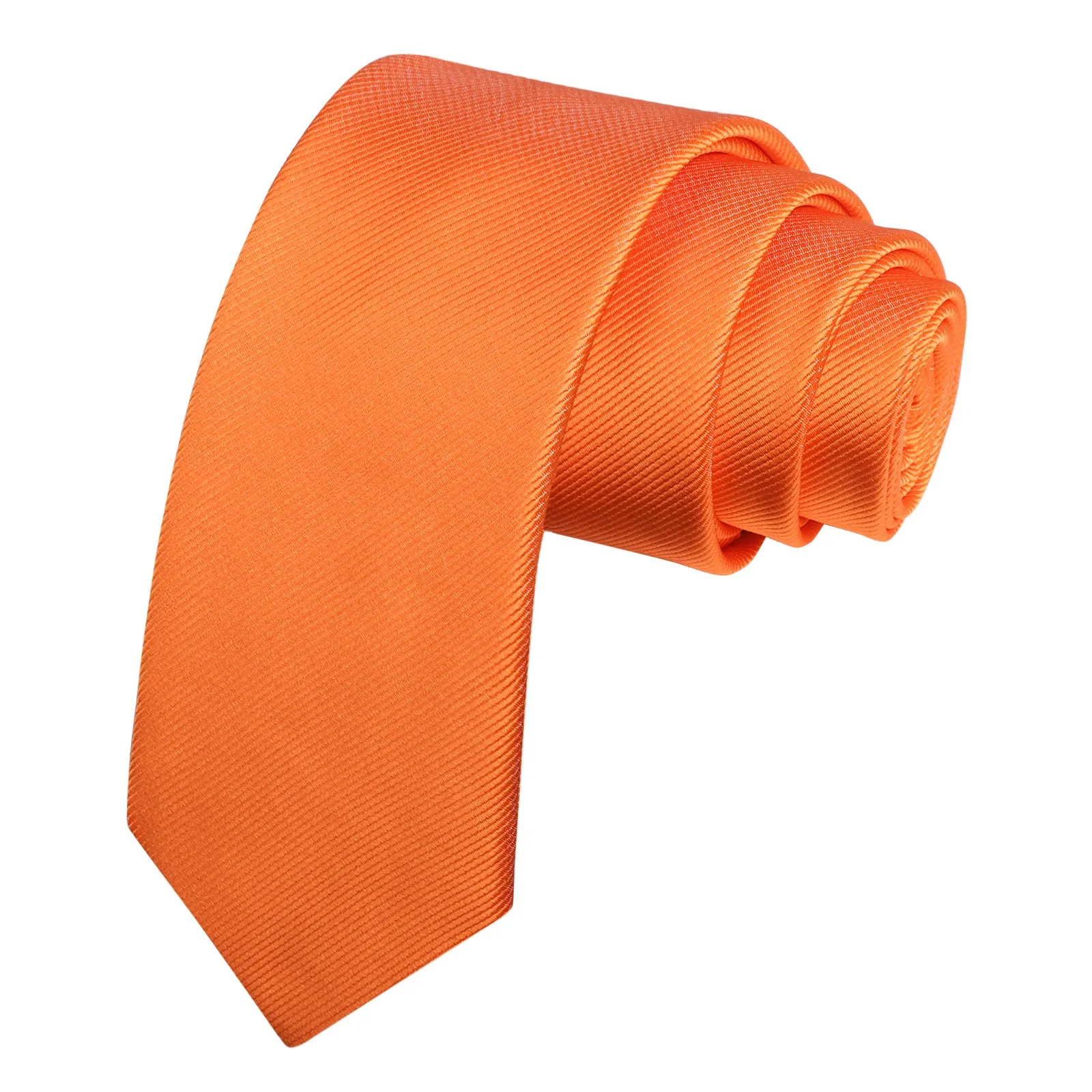 Alizeal Men's Solid Color Skinny Neckties-071