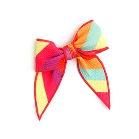 Amanda Stripe CLIP BOW