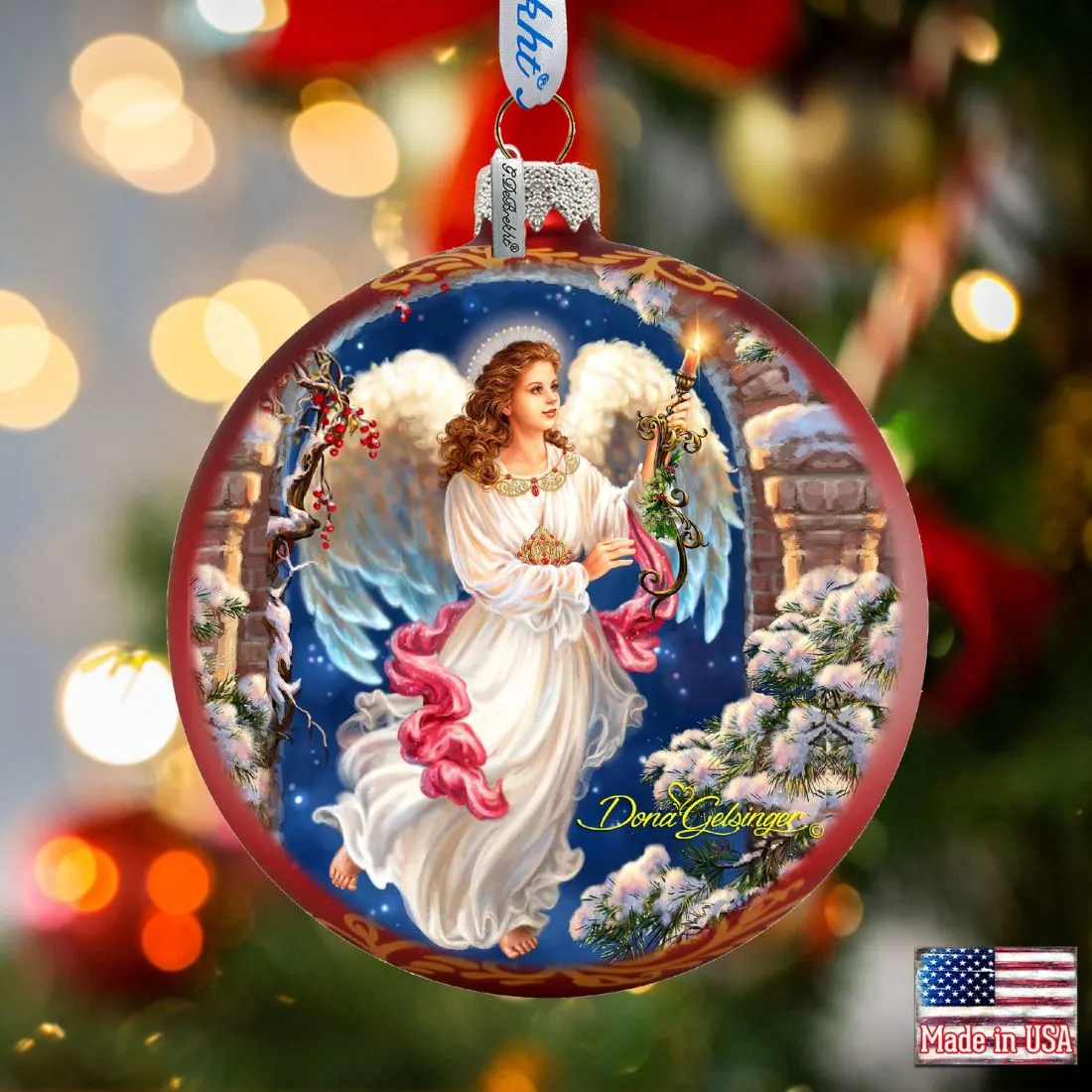 Angel in The Arch Glass Ornament Limited Edition by D. Gelsinger - Christmas Décor - 73892-1322