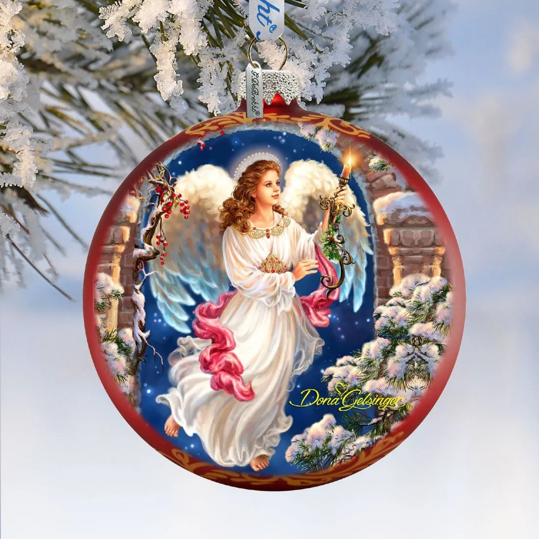 Angel in The Arch Glass Ornament Limited Edition by D. Gelsinger - Christmas Décor - 73892-1322