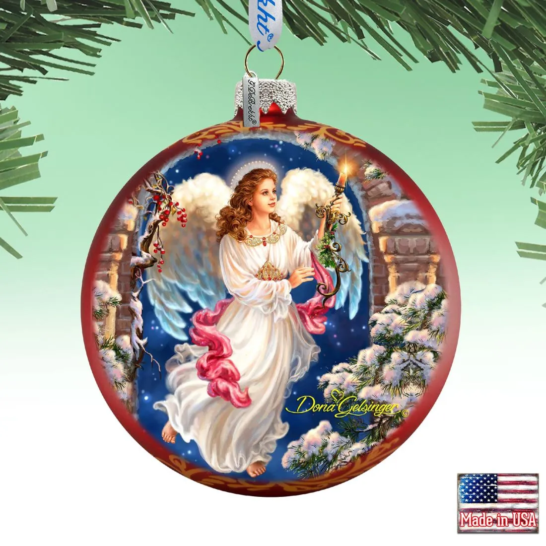 Angel in The Arch Glass Ornament Limited Edition by D. Gelsinger - Christmas Décor - 73892-1322