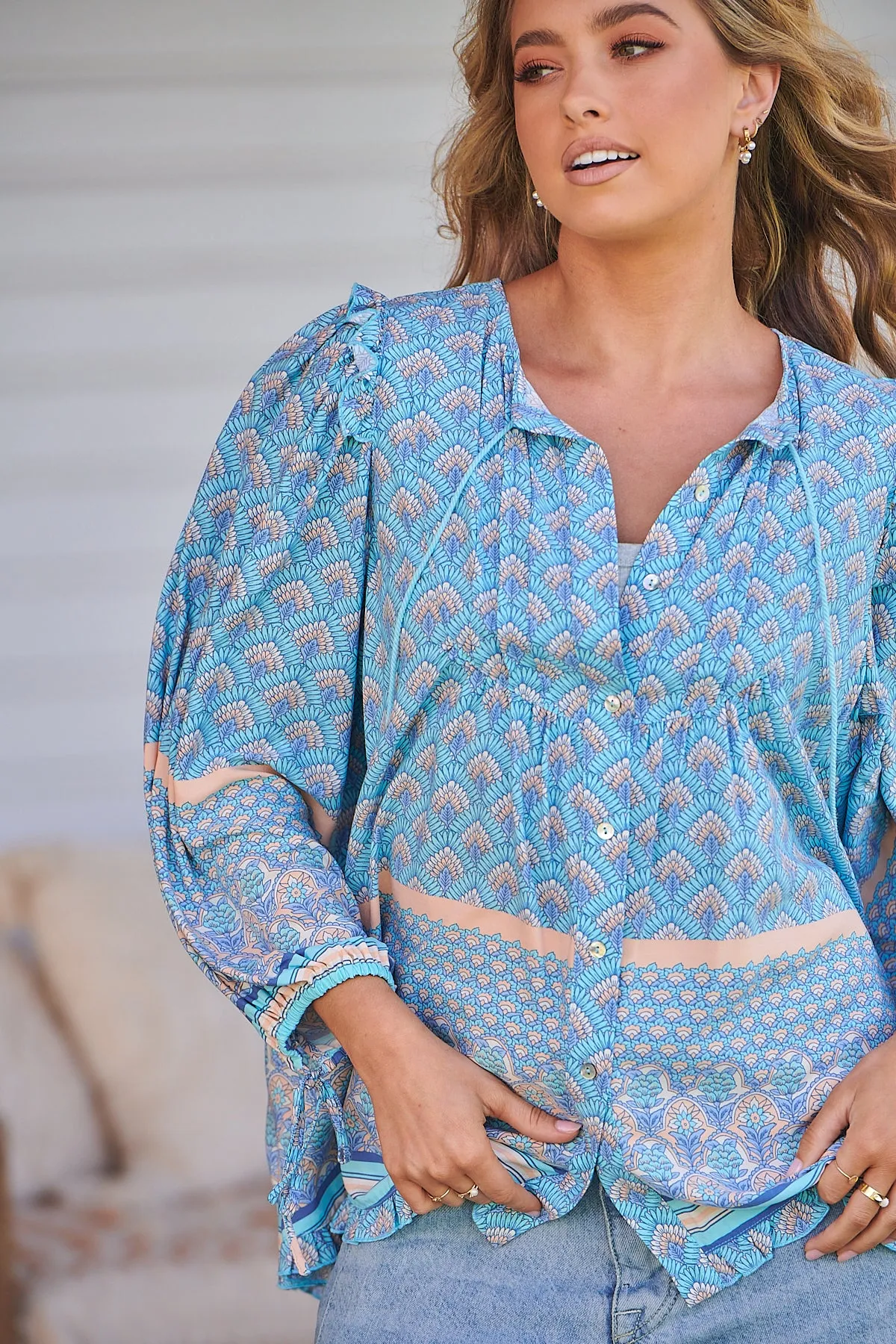 Aries Blouse - Sea Eden