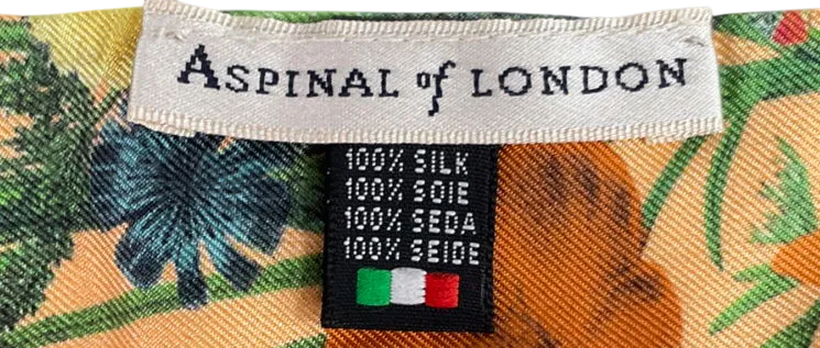 Aspinal Of London Orange Pure Silk Twilly neckerchief