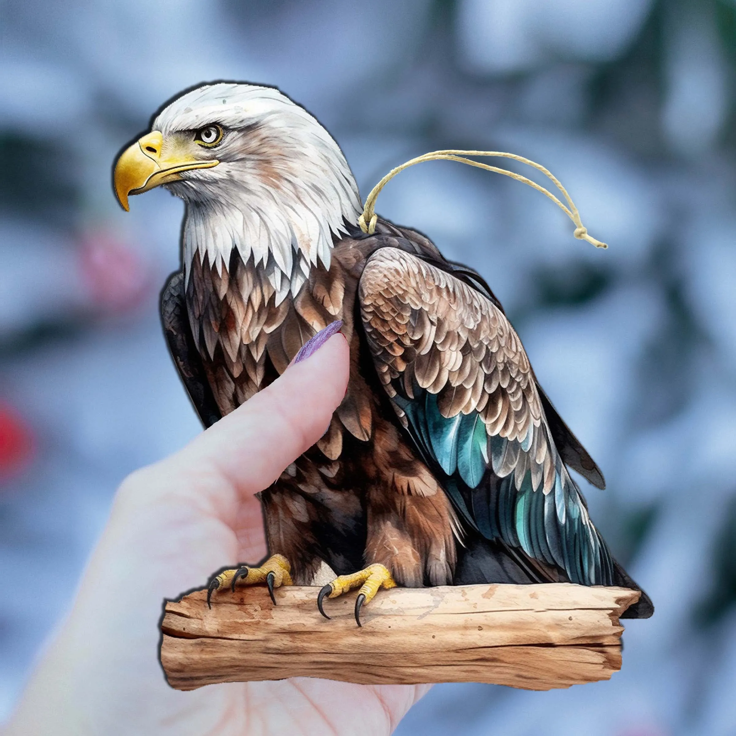 Bald Eagle Wooden Ornaments by G.Debrekht - Wildlife Holiday Décor - 8710101-2