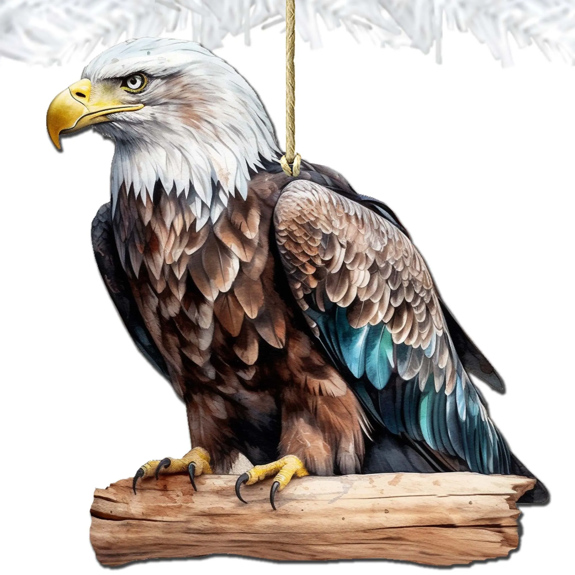 Bald Eagle Wooden Ornaments by G.Debrekht - Wildlife Holiday Décor - 8710101-2