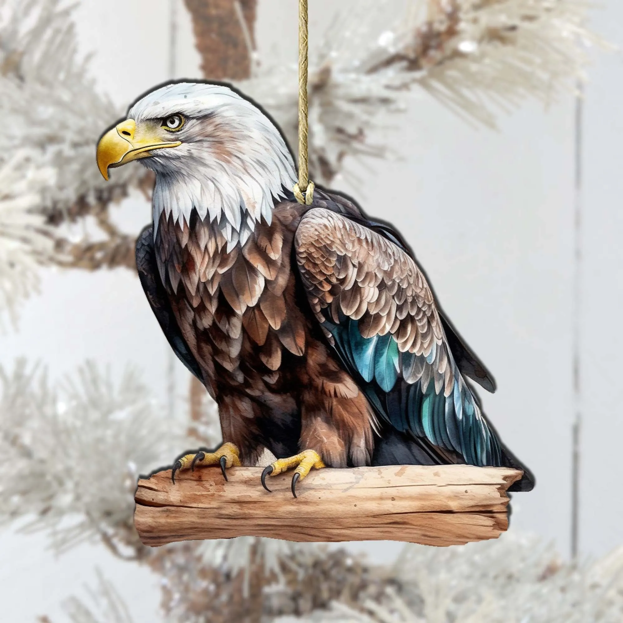 Bald Eagle Wooden Ornaments by G.Debrekht - Wildlife Holiday Décor - 8710101-2