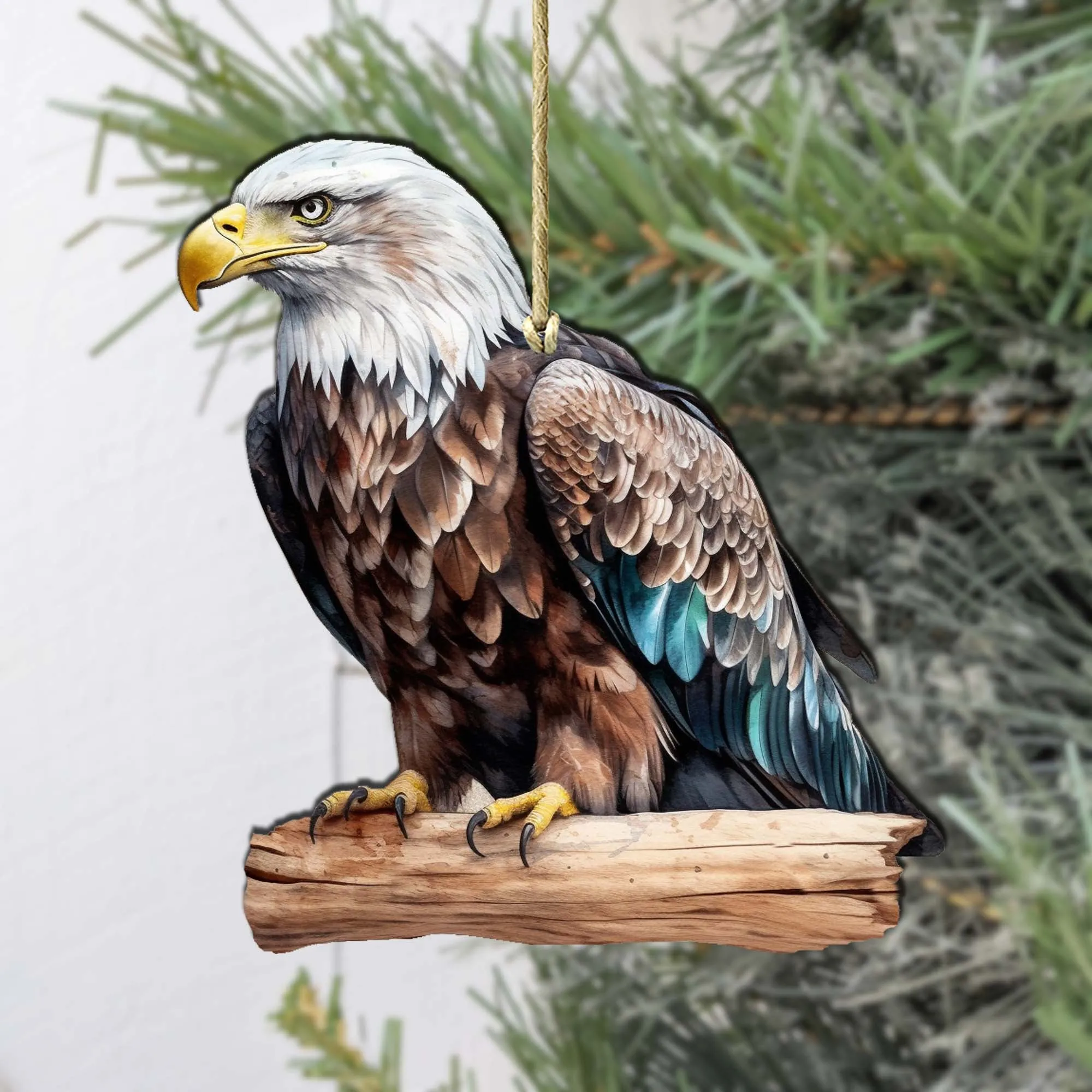 Bald Eagle Wooden Ornaments by G.Debrekht - Wildlife Holiday Décor - 8710101-2