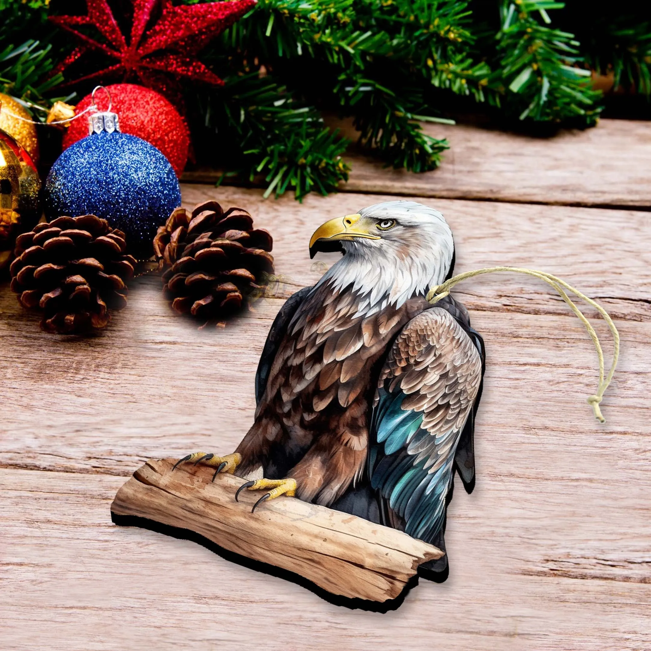 Bald Eagle Wooden Ornaments by G.Debrekht - Wildlife Holiday Décor - 8710101-2