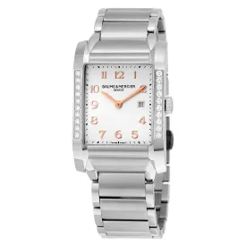 Baume and Mercier Hampton Silver Dial Diamond Ladies Watch 10023 A10023