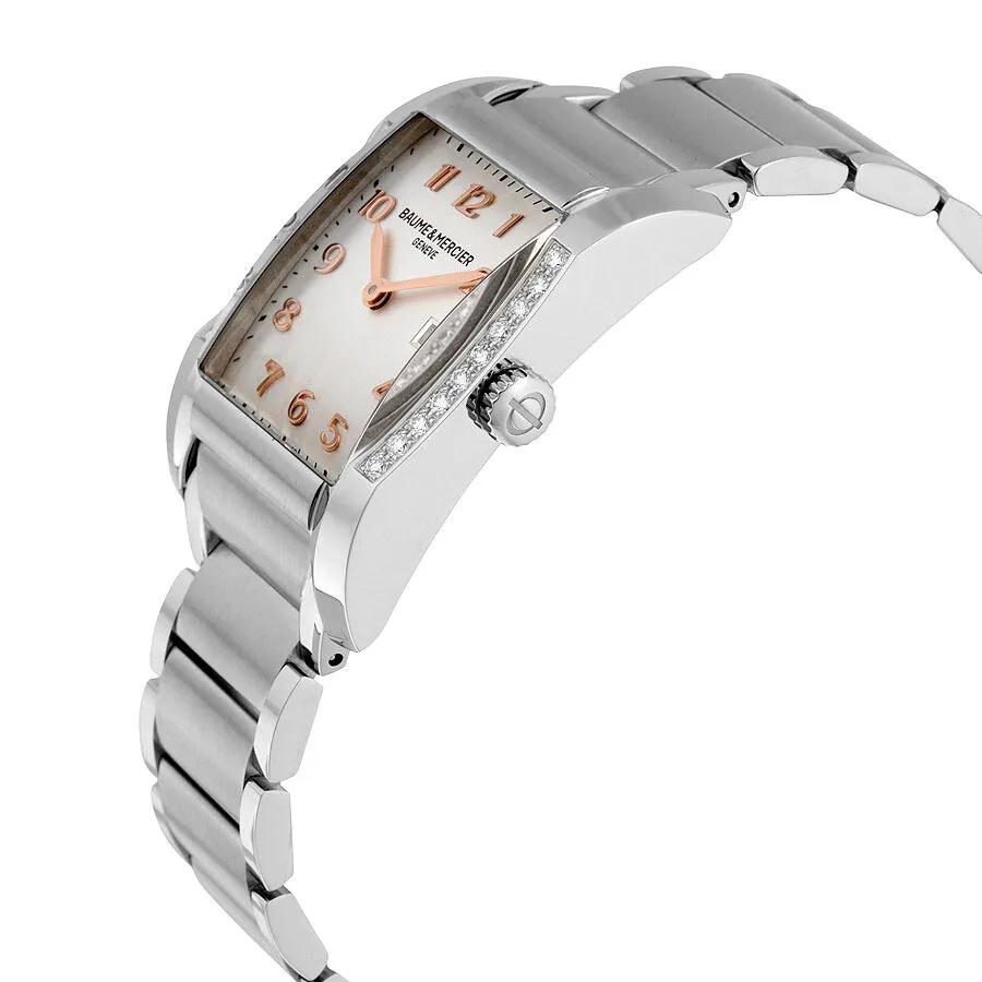 Baume and Mercier Hampton Silver Dial Diamond Ladies Watch 10023 A10023
