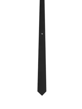 Bee Motif Silk Tie Black