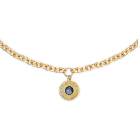 Blue Tiger Eye Sunburst Necklace