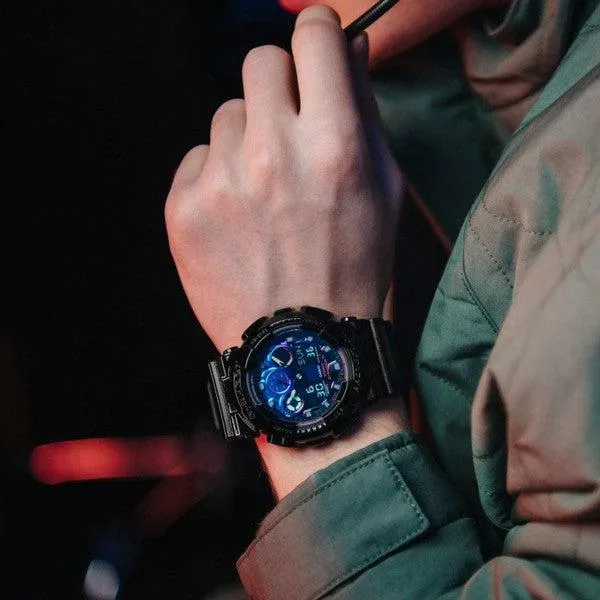 Casio G-Shock Digital Watch GA100RGB-1A Black