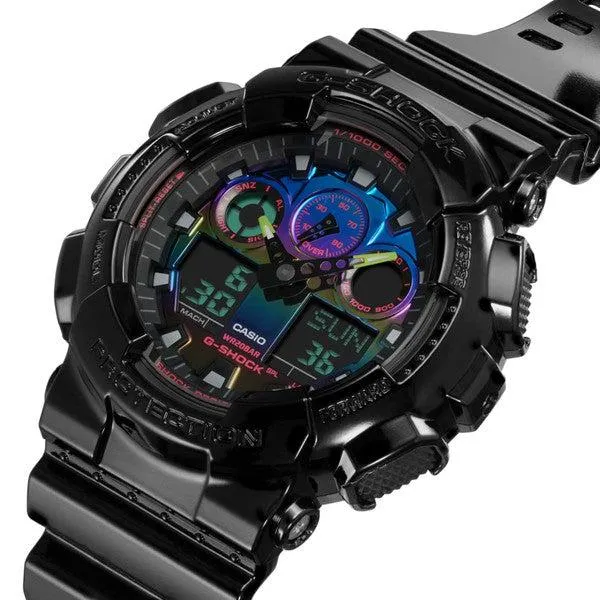 Casio G-Shock Digital Watch GA100RGB-1A Black