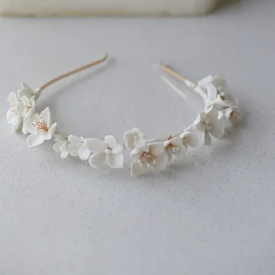 Celena Ceramic Floral Headband