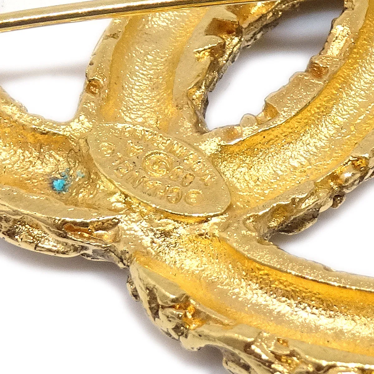 CHANEL 1993 Flower Brooch Pin Gold 94766