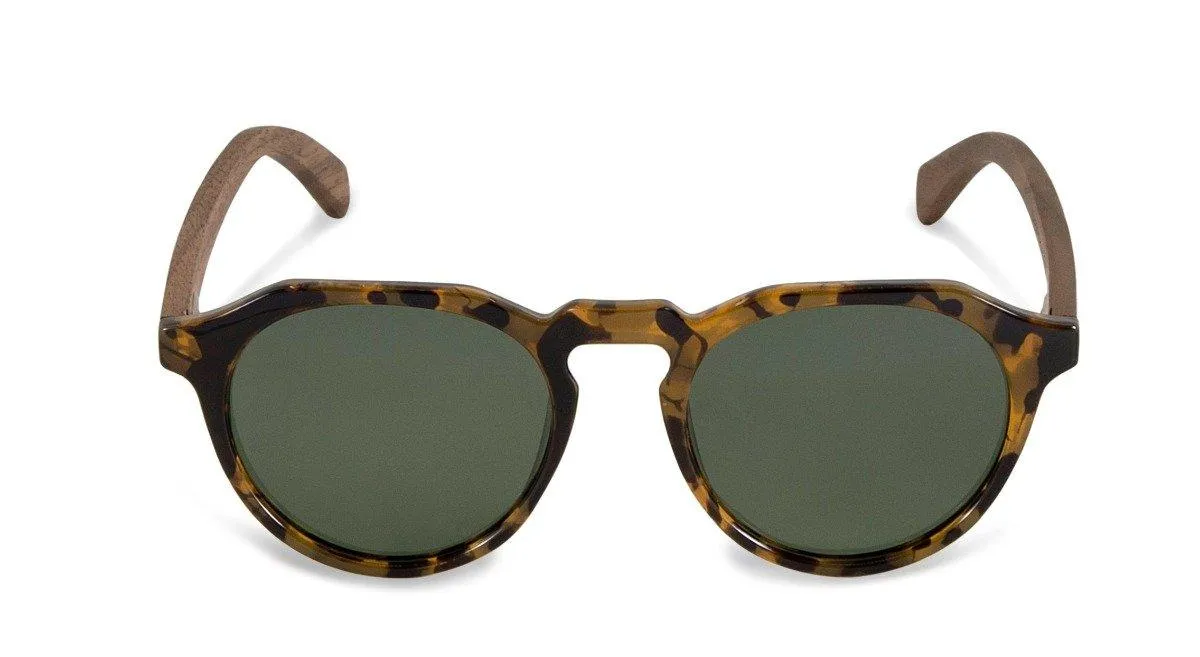 Chanj Sunglasses Tortoise Sustainable Sunglasses Handcrafted FSC Wood