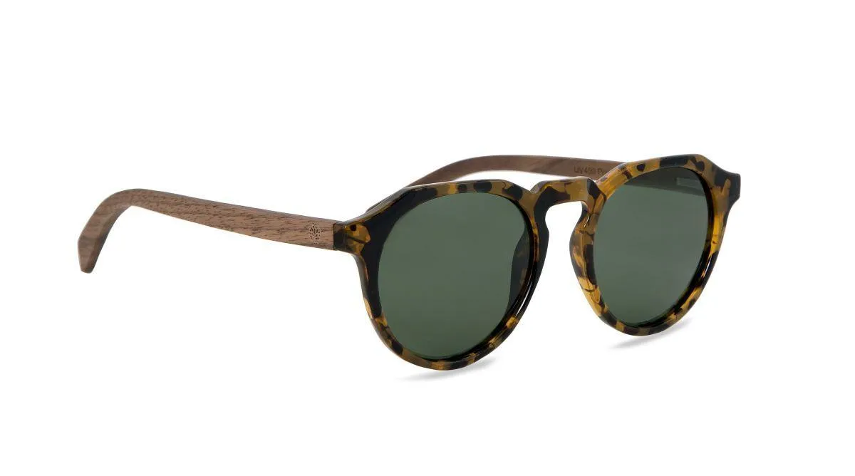 Chanj Sunglasses Tortoise Sustainable Sunglasses Handcrafted FSC Wood