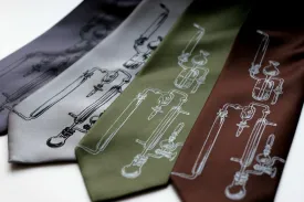 Chemistry Lab Glass Silk Necktie. "Experiment" test tubes tie.