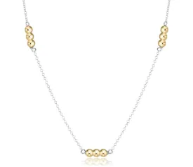 Choker Joy Simplicity Chain Sterling Mixed Metal - 3mm Gold