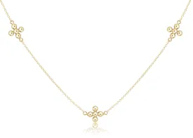 Choker Simplicity Chain Gold - Classic Beaded Signature Cross Gold