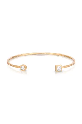 Crystal Shapes Bracelet Cuff