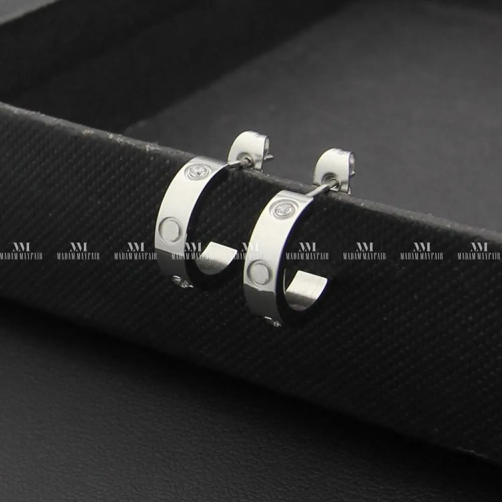 Diamanté Hoop Earrings