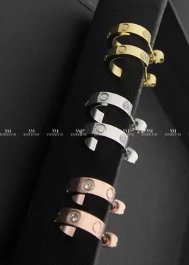 Diamanté Hoop Earrings