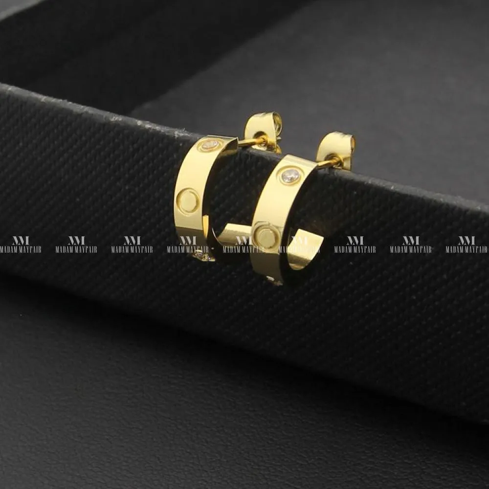 Diamanté Hoop Earrings