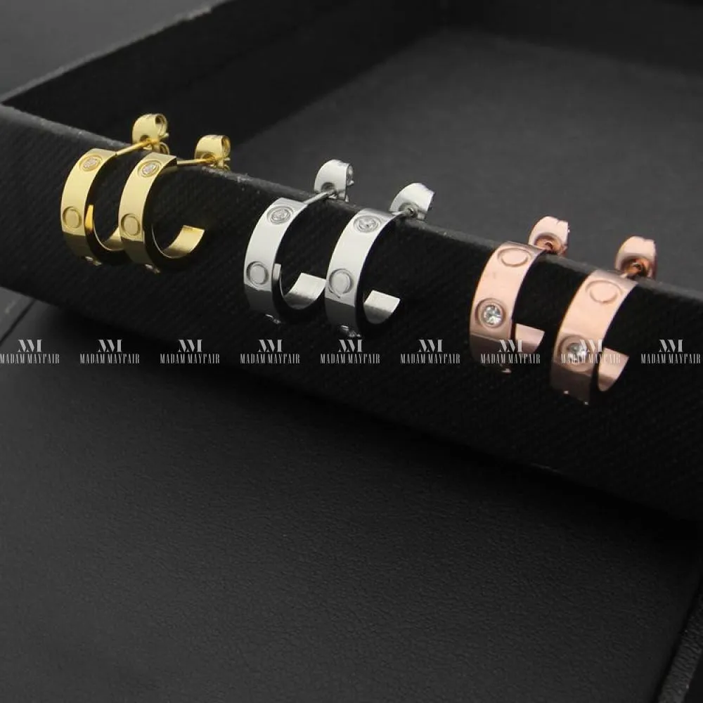 Diamanté Hoop Earrings