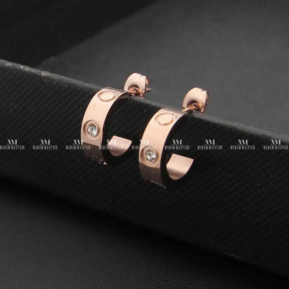 Diamanté Hoop Earrings
