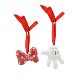 Disney Christmas <br> Bow and Glove Resin Hanging Ornaments (Set of 2)