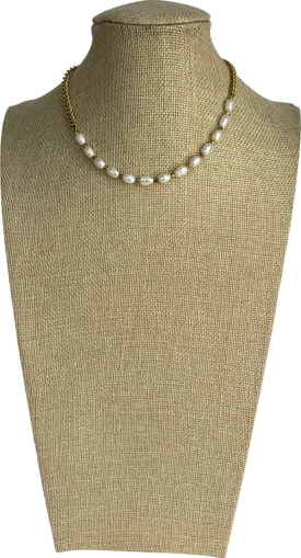 Edge Of Ember Yellow Gold Victoria Havana Pearl Choker Necklace
