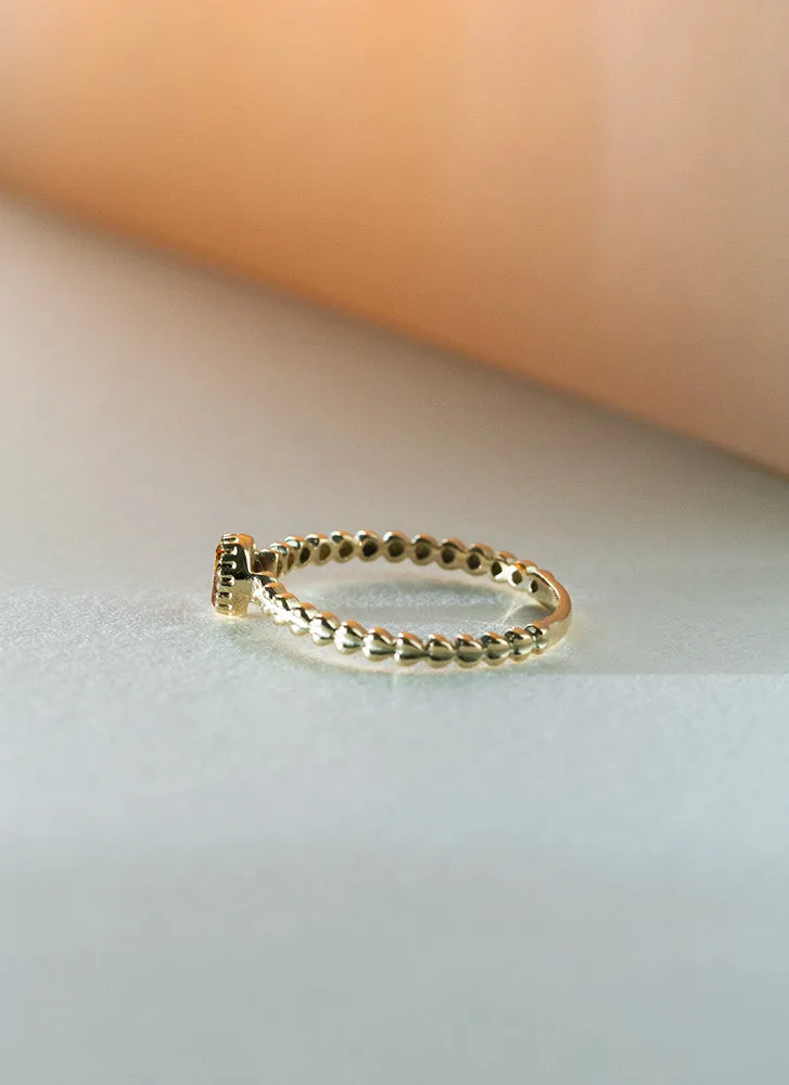Edie citrine november birthstone ring 14k gold