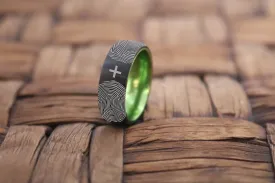 Fingerprint Ring | Mens Wedding Band, Couple Wedding Ring, Memorial Ring
