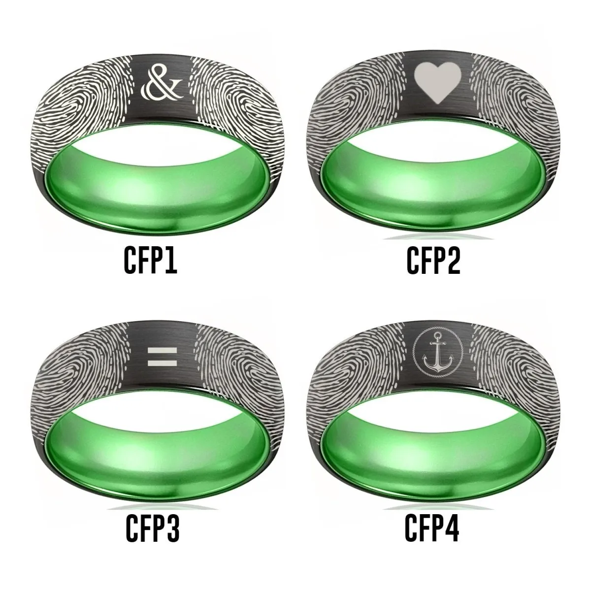 Fingerprint Ring | Mens Wedding Band, Couple Wedding Ring, Memorial Ring