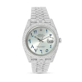 Full Diamond 41 mm Rolex DeteJust Jubilee