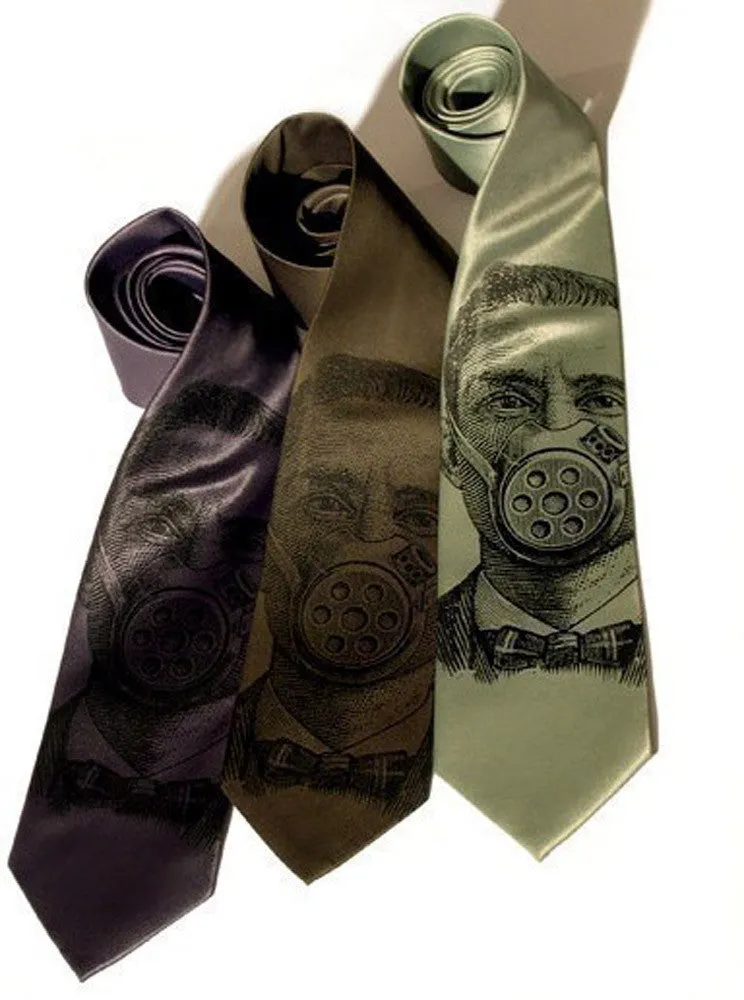 Gas Mask Silk Necktie
