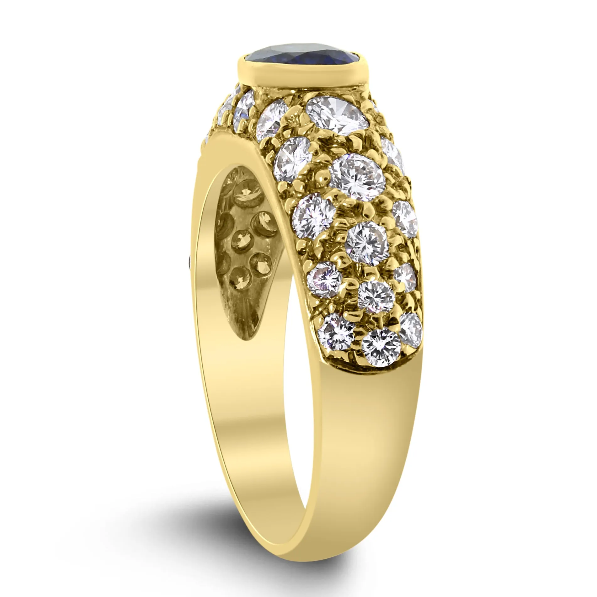 Gloria Diamond & Sapphire Band (2.63 ct Sapphire & Diamonds) in Yellow Gold