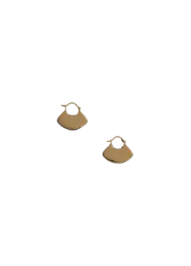 Gold Medium Gingko Hoops